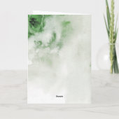 Aquarell Red Poinsettia Frohe Weihnachten Karte (Rückseite)