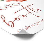 Aquarell Red Winter Christmas Foto Standzeichen Poster (Ecke)