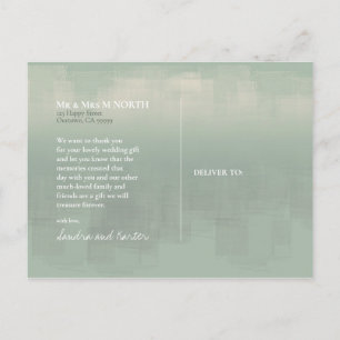 Aquarell-Reflexionen Dankeschön Sage ID774 Postkarte