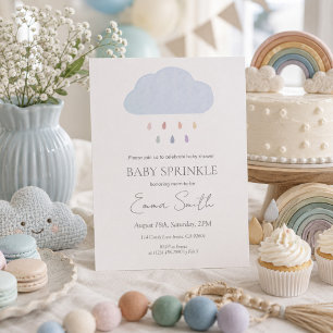 Aquarell-Regenbogen-Baby-Sprinkle-Einladung Einladung