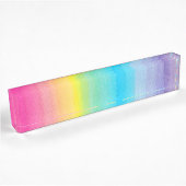 Aquarell-Regenbogen-Entwurf Namensplakette