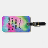 Aquarell-Regenbogen-Garn-Witz Gepäckanhänger (Vorderseite horizontal)