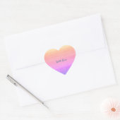 Aquarell-Regenbogen-Herz "Mit Liebe"-Sticker Herz-Aufkleber (Umschlag)