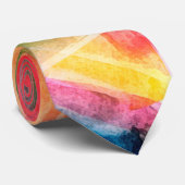 Aquarell-Regenbogen-Männer " s Krawatte (Gerollt)