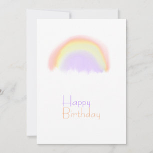 Aquarell-Regenbogen moderne Geburtstagskarte für s