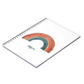 Aquarell-Regenbogen-Notizbuch Notizblock (Linke Seite)