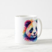 Aquarell Regenbogen Panda Tasse – Wildtier Edition (VorderseiteRechts)