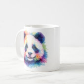 Aquarell Regenbogen Panda Tasse – Wildtier Edition (Vorderseite Links)