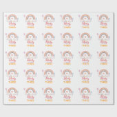 Aquarell-Regenbogen-Party Geschenkpapier (Flach)