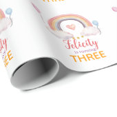 Aquarell-Regenbogen-Party Geschenkpapier (Rolleneckpunkt)