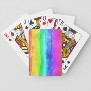 Aquarell-Regenbogen Spielkarten