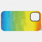 Aquarell-Regenbogen-Stolz Hellig Lebendig iPhone Hülle (Rückseite (Horizontal))