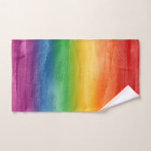 Aquarell-Regenbogen-Streifen Badhandtuch Set (Handtuch)