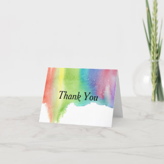 Aquarell-RegenbogenBrushstroke danken Ihnen zu Dankeskarte
