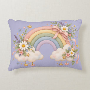 Aquarell-Regenbogengeschenk – Charmante Wolke Dekokissen