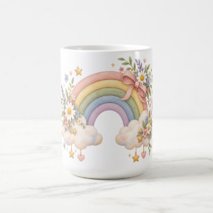 Aquarell-Regenbogengeschenk – Charmante Wolke Kaffeetasse