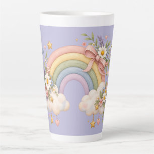 Aquarell-Regenbogengeschenk – Charmante Wolke Milchtasse