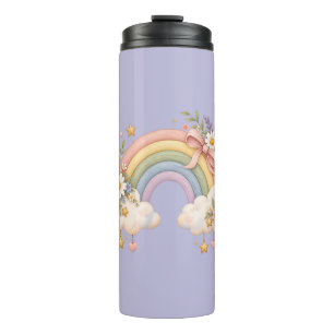 Aquarell-Regenbogengeschenk – Charmante Wolke Thermosbecher