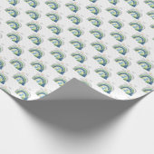 Aquarell-Regenbogenmuster Geschenkpapier (Ecke)