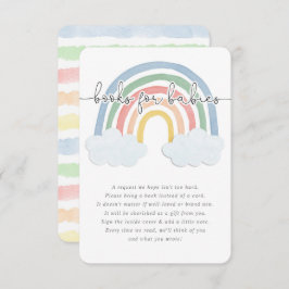 Aquarell-Regenbogenpastellbücher für Babyweine Begleitkarte