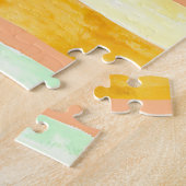 Aquarell-Regenbogenstreifen-Abstrakt Puzzle (Seite)