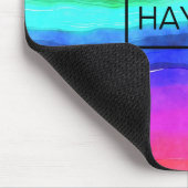 Aquarell-Regenbogenstreifen personalisiert Mousepad (Ecke)