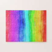 Aquarell-Regenbogenstreifen Puzzle (Horizontal)
