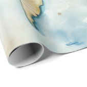 Aquarell-Reisekarte Geschenkpapier (Rolleneckpunkt)