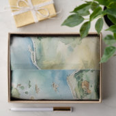 Aquarell-Reisekarte Seidenpapier (Geschenk)