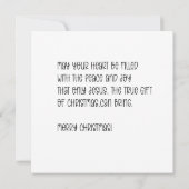 Aquarell-Rentier-Weihnachten Karte (Rückseite)