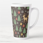 Aquarell-Rentiere & Weihnachtsbaum - Milchtasse (Rechts)