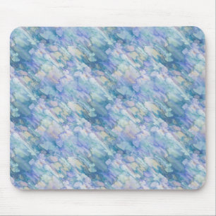 Aquarell Retro Blau Lila Regentropfen Muster Mousepad