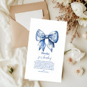 Aquarell Ribbon Dusty Blue Books for Baby Begleitkarte