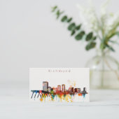 Aquarell-Richmond-Skyline Visitenkarte (Stehend Vorderseite)