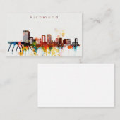 Aquarell-Richmond-Skyline Visitenkarte (Vorne/Hinten)