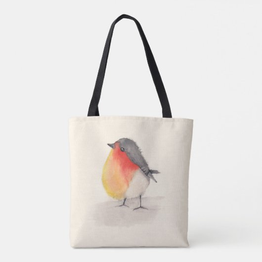 Aquarell Robin Tasche (Rückseite)