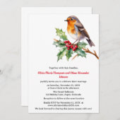 Aquarell Robin Weihnachten Einladung (Vorne/Hinten)