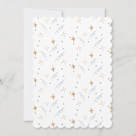 Aquarell, Rockpferd, Pom-poms, Geburtstag Einladung (Rückseite)