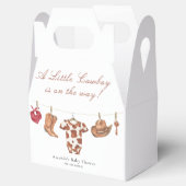 Aquarell-Rodeo-Western-Cowboy-Baby-Party Geschenkschachtel (Geöffnet)