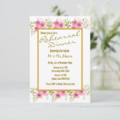 Aquarell Rosa Anemone Probe Abendessen Einladung (Stehend Vorderseite)