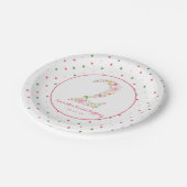 Aquarell Rosa Bläschen 2. Geburtstag Pappteller (Schrägansicht)