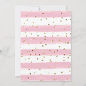 Aquarell Rosa Blume Affendusche Einladung (Rückseite)