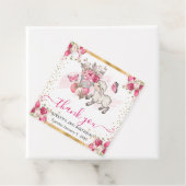 Aquarell Rosa Blume Frühling Lamm Geburtstag Geschenkanhänger (Beispiel)