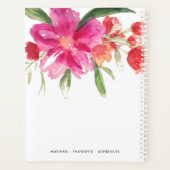 Aquarell Rosa Blume Psy Personalisiert Plane Planer (Rückseite)