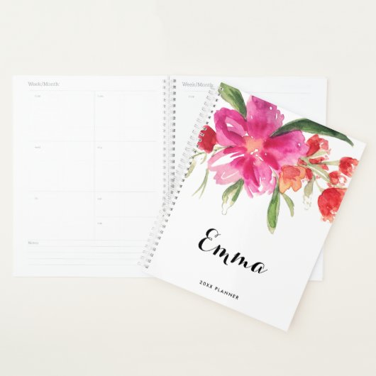 Aquarell Rosa Blume Psy Personalisiert Plane Planer (Anzeige)