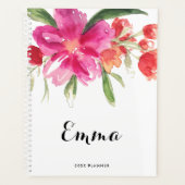 Aquarell Rosa Blume Psy Personalisiert Plane Planer (Vorderseite)