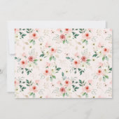 Aquarell Rosa Blume Rose Gold Kinderdusche Einladung (Rückseite)