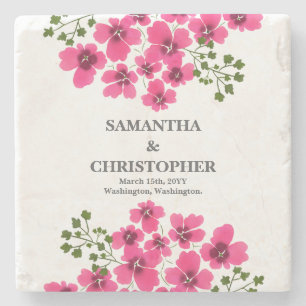 Aquarell-Rosa-Blumen-53431 Steinuntersetzer