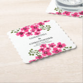 Aquarell-Rosa-Blumen-53431 Untersetzer (angewinkelt)