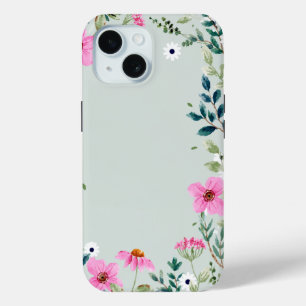 Aquarell-Rosa-Blumen-Botanik-Telefonhülle. Case-Mate iPhone Hülle
